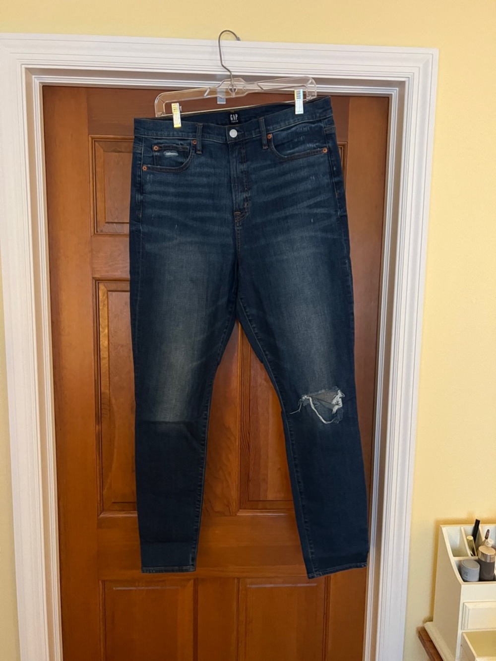 GAP Slim Dark Blue Distressed Women’s Jeans